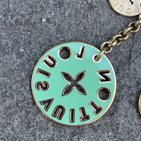 LOUIS VUITTON Key ring holder Key chain Bag charm AUTH Portocre Looping - Picture 7 of 9